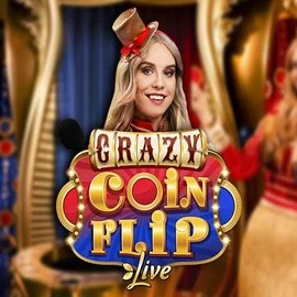 Crazy Coin Flip logo by Evolution at Spinorhino Casino