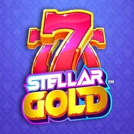 Stellar Gold slot logo by Snowborn Games at Spinorhino Casino